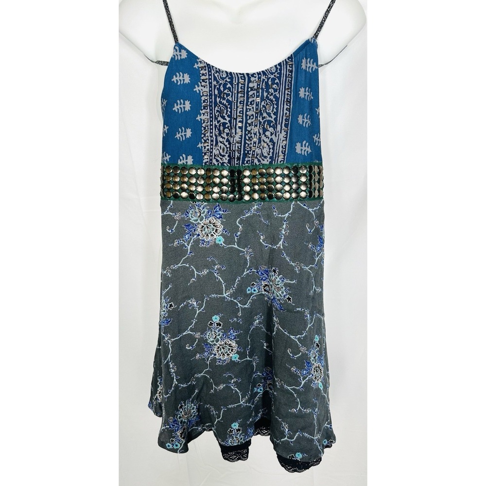 Free People Vintage Y2K ‎ Babydoll Dress Preppy Dark Femme Fairy Grunge Size 2